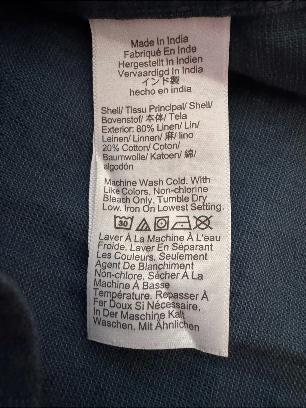 J.Crew Men's 80%Linen/20%Cotton Long Sleeve Shirt